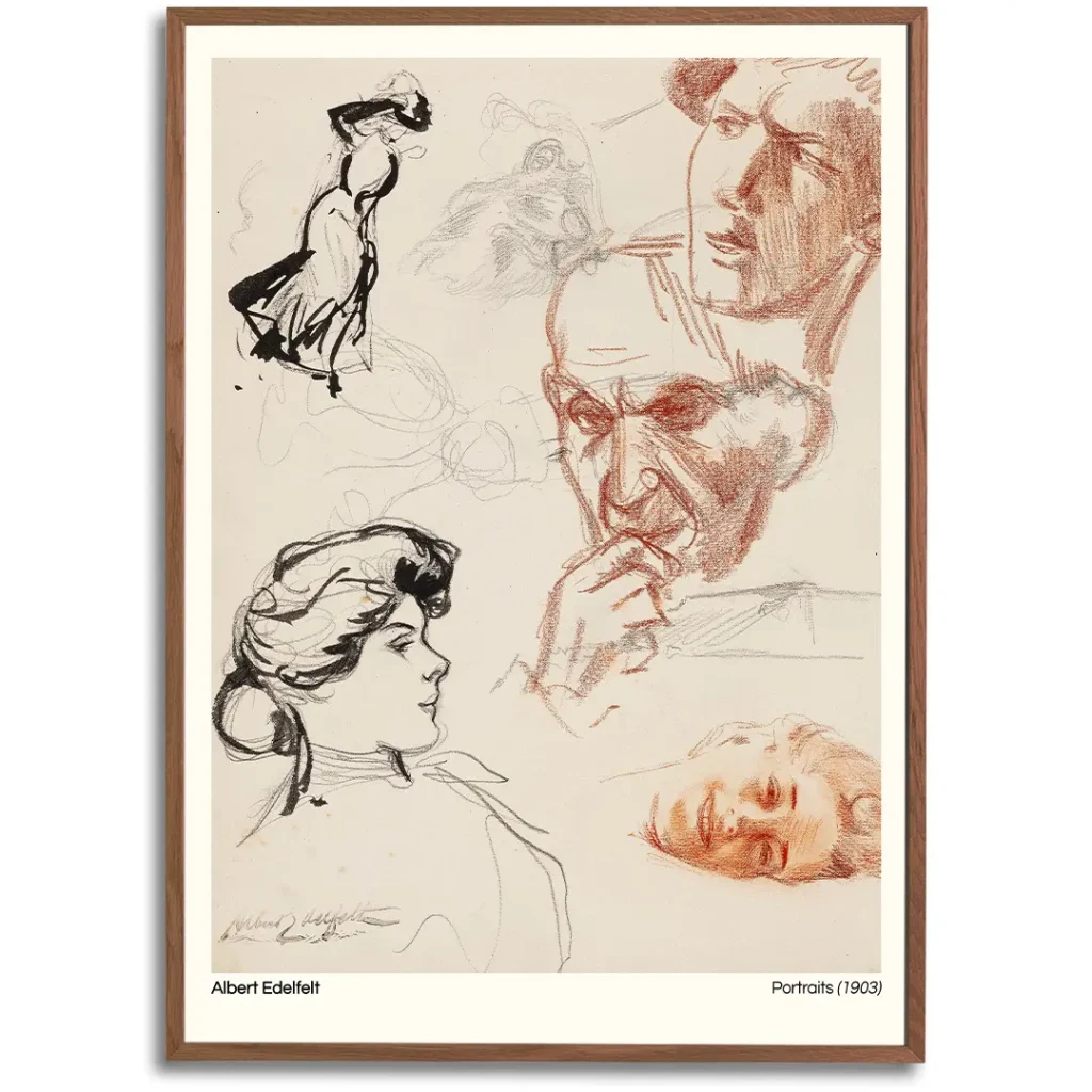 Portraits by Albert Edelfelt