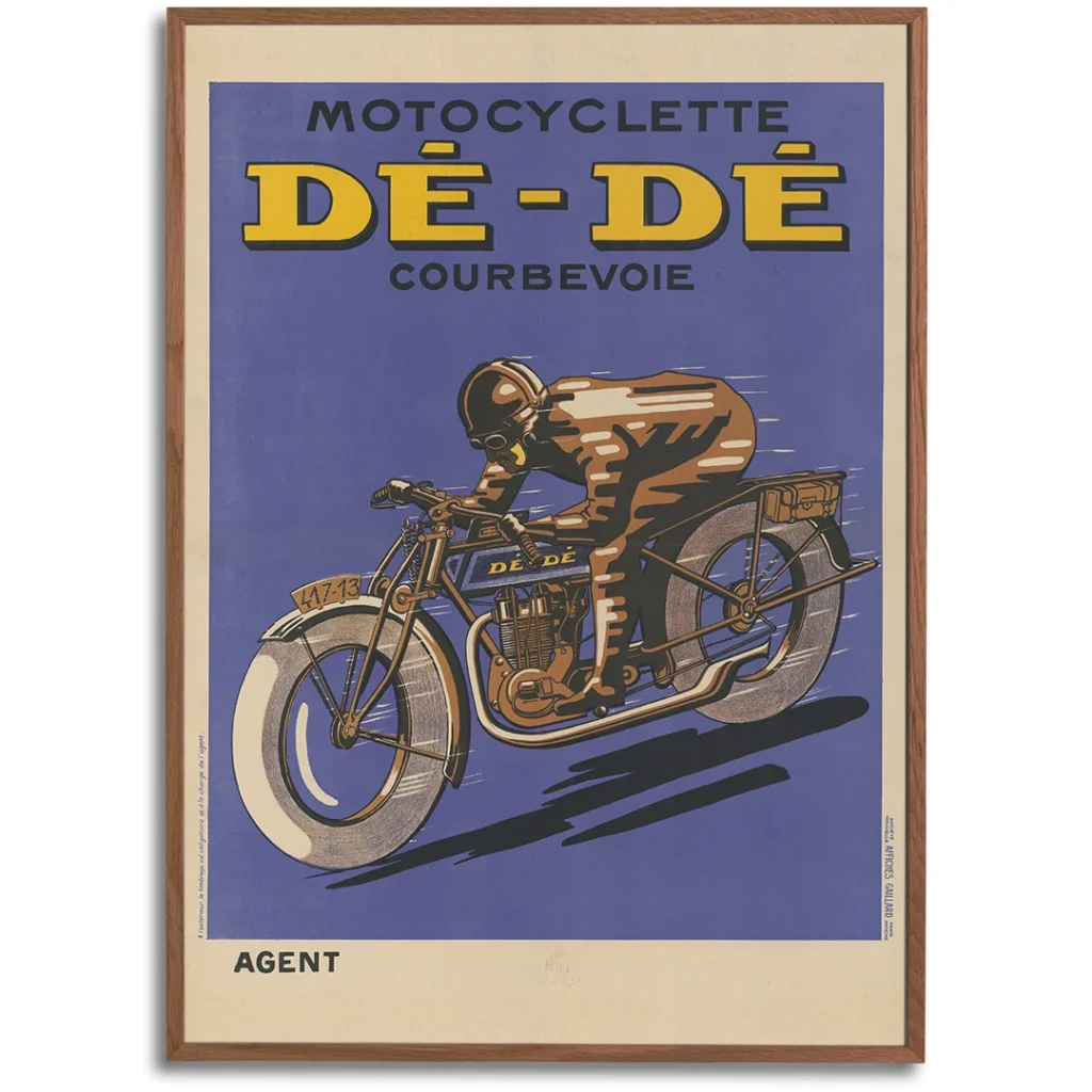 Motocyclette De-De Courbevoie by Affiches Gaillard