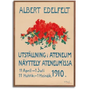Albert Edelfelt Exhibition Poster by Verner Thomé