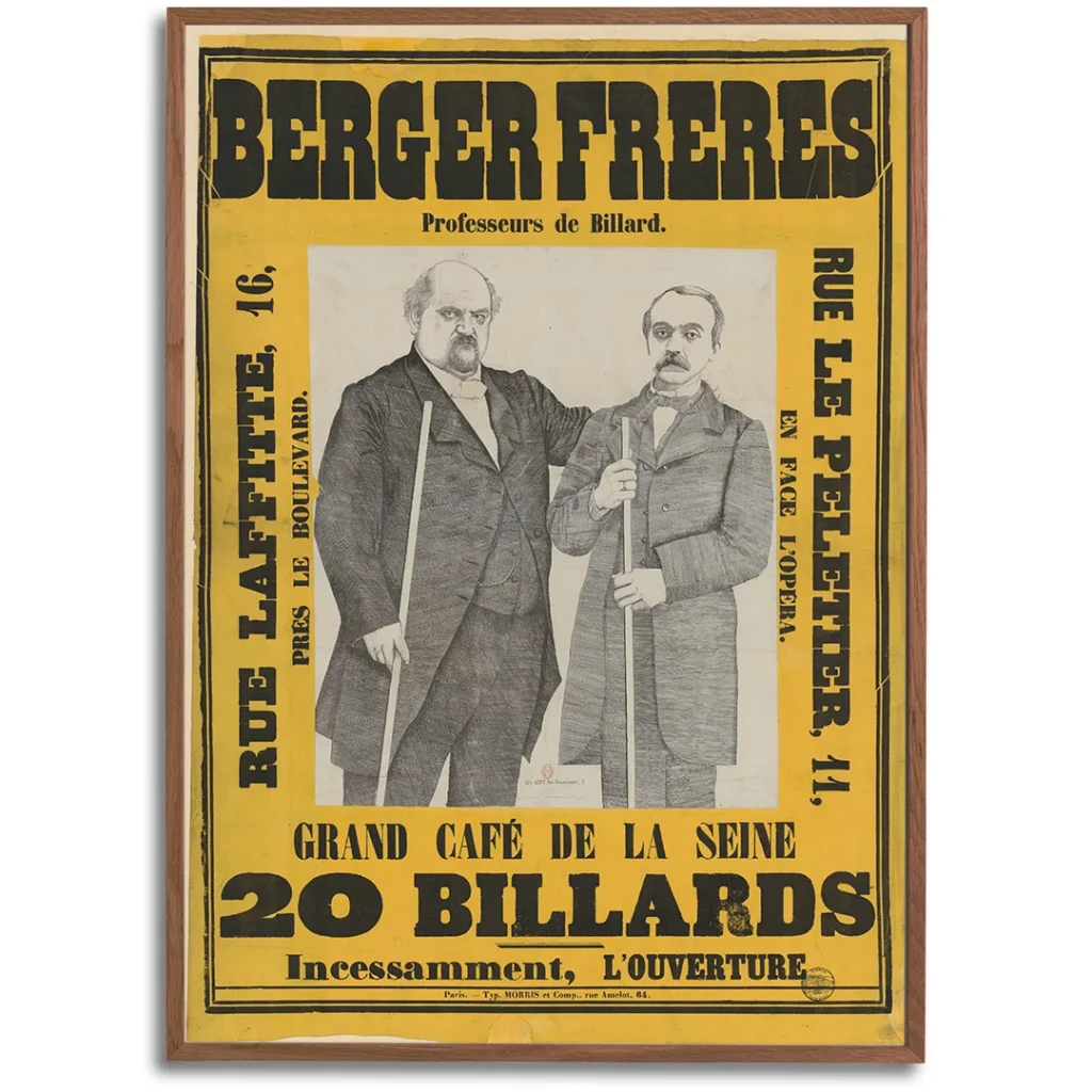 Berger Frères, Professeurs de Billard poster.
